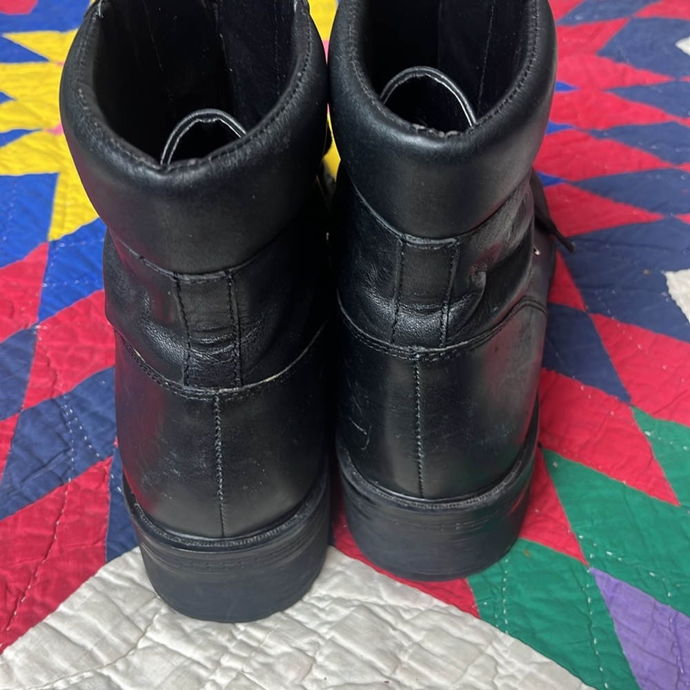 Bleecker and Bond Hazel black combat moto boots sz 9 1/2 - Picture 4 of 6